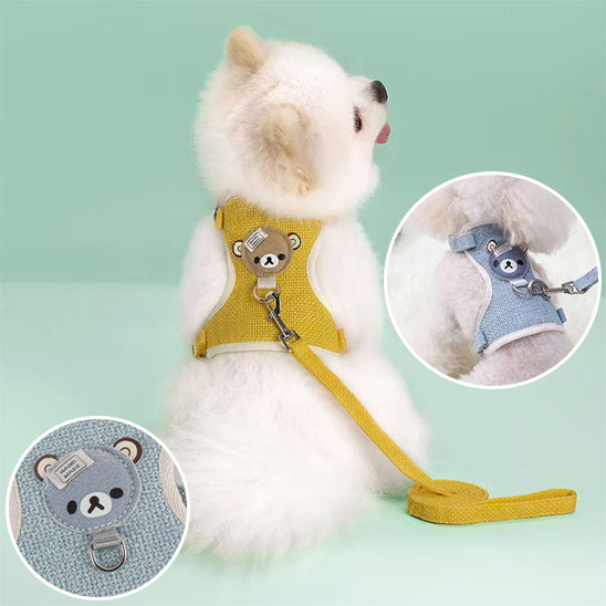 Harnais petit chien MiniPattes bleu