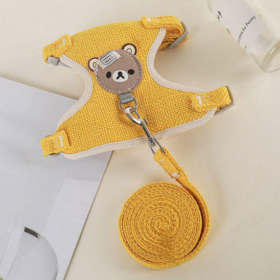 Harnais petit chien MiniPattes jaune