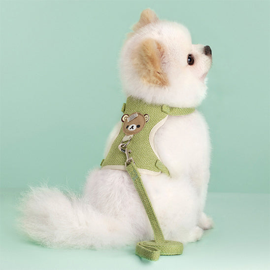 Harnais petit chien MiniPattes vert