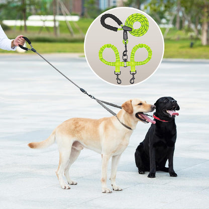 Laisse double pour chien DoubleLine metalique
